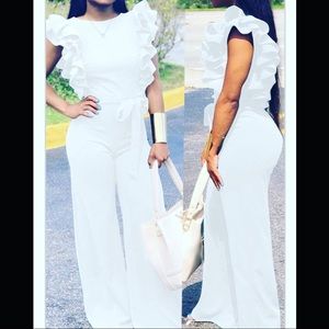 Ruffled Sleeve Jumpsuit